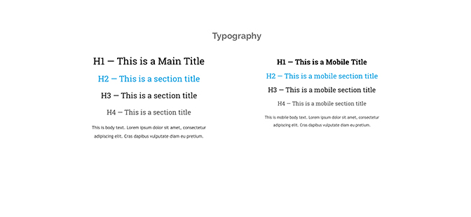 Keating Website Typography Style Sheet